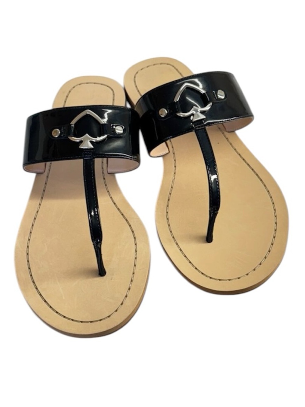 Kate Spade Cassia Black Patent Leather Sandal